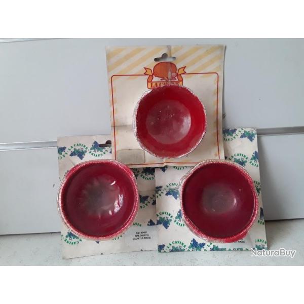 9595 LOT DE 3 CIRES DOUCE A CACHETER ROUGE  (750G) NEUF