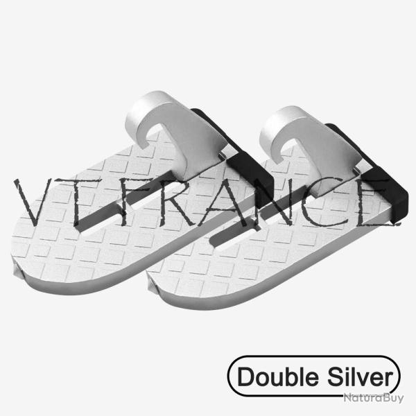 Marche de Porte de Voiture Alu Amovible, Couleur: Silver 2pcs