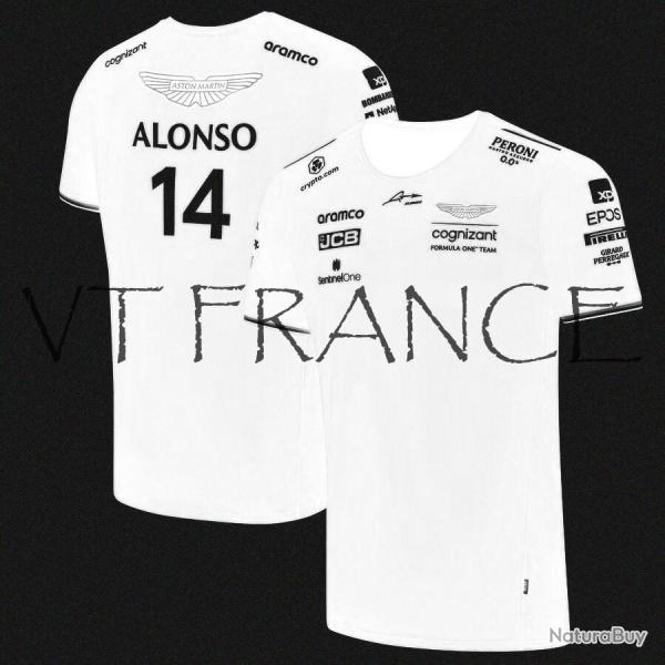 Maillot ASTON MARTIN F1 Alonso & Stroll, Couleur: Blanc 14, Taille: Au Choix