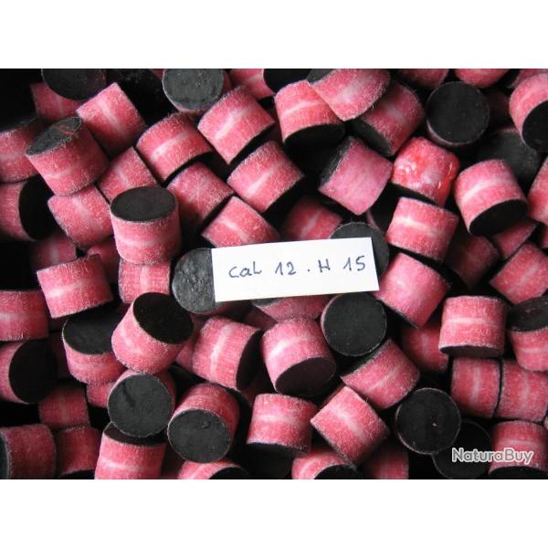 100  Bourre  feutre  rose  cal  12  hauteur  15 mm