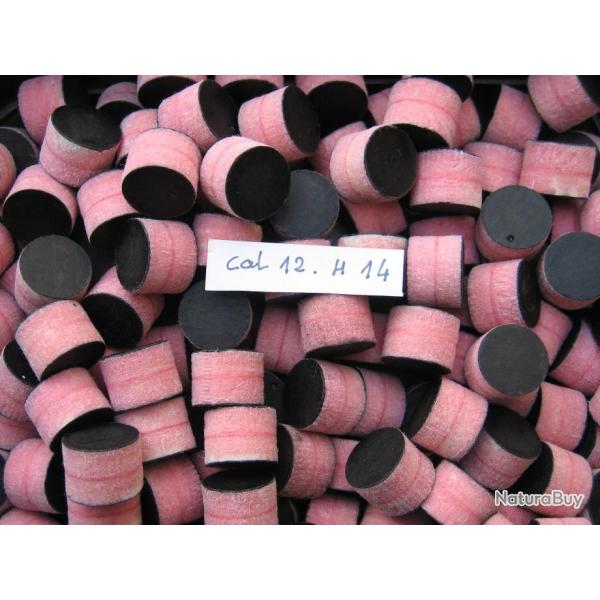 Bourres  feutre  rose  1�re  qualit�  cal  12  hauteur  14 mm