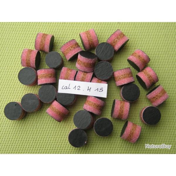 Bourres  feutre  rose  li�ge  feutre rose  1�re  qualit�  cal  12  hauteur  15 mm