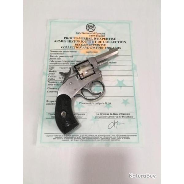 REVOLVER HARRINGTON & RICHARDSON - YOUNG AMERICA - CALIBRE 22 RIMFIRE - ARME DE COLLECTION CAT D
