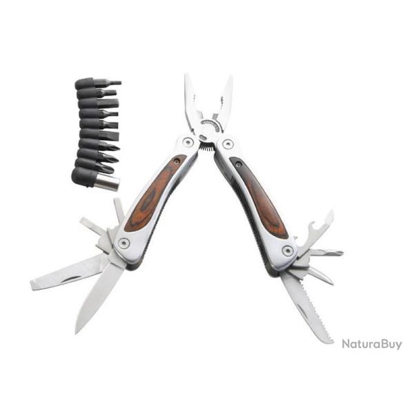 OUTIL MULTIFONCTIONS HERBERTZ 9P PACCA 10CM INOX + ETUI
