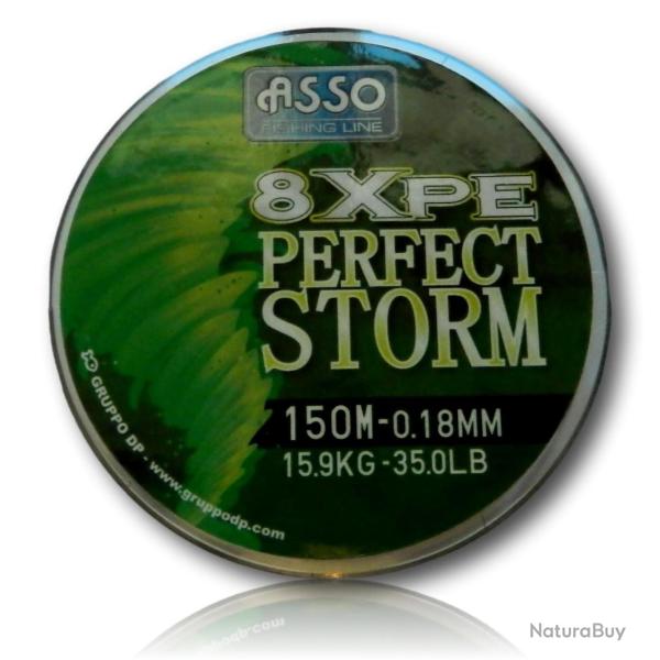TRESSE PERFECT STORM 8X 18/100 VERTY 150M