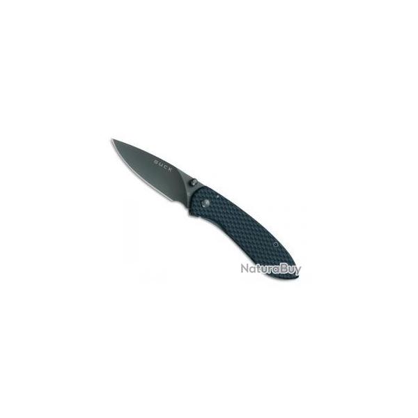 BEL232 COUTEAU FERMANT BUCK KNIVES "NOBLEMAN" MANCHE CARBONE NEUF