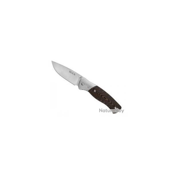 BEL255 COUTEAU FERMANT BUCK KNIVES "SELKIRK" MICARTA LAME ACIER 420 + ALLUME FEU ET SIFFLET NEUF