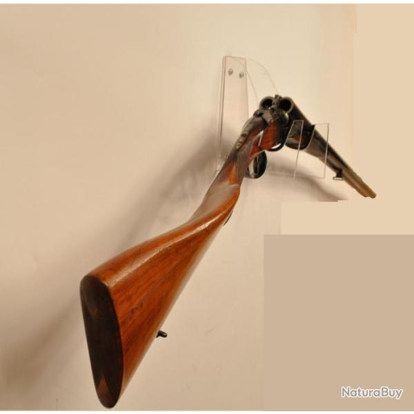 FUSIL ARTISANAL STEPHANOIS, JUXTAPOSE CROSSE POUR DROITIER OEIL DIRECTEUR GAUCHE. CALIBRE 16 / 65.