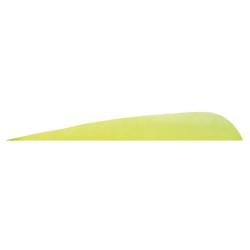 GATEWAY - Plumes naturelles parabolique 4" RH Unie JAUNE FLUO
