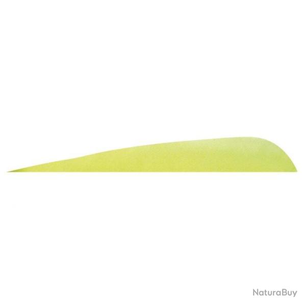 GATEWAY - Plumes naturelles parabolique 4" RH Unie JAUNE FLUO