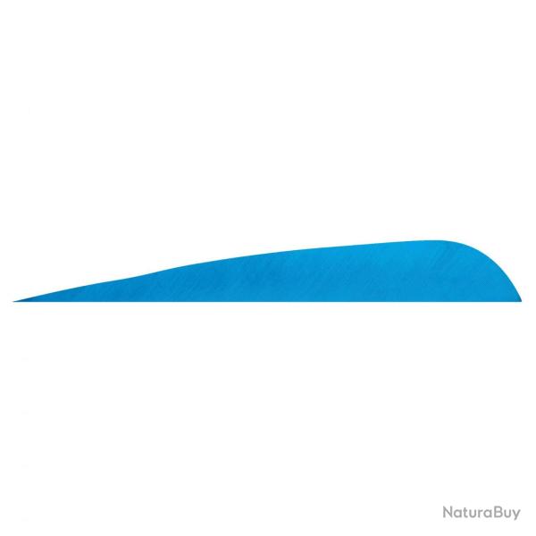 GATEWAY - Plumes naturelles parabolique 4" RH Unie BLEU