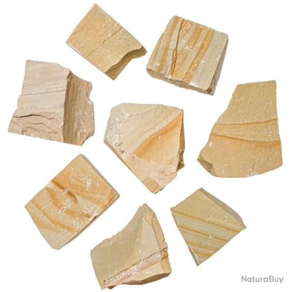 Pierres brutes jaspe pa�sine (paysage) - 4 � 7 cm - Lot de 4