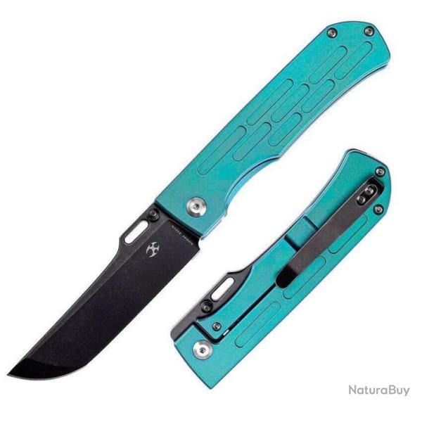 Couteau Kansept Reedus Green Manche Titane Lame Acier S35VN IKBS Framelock Clip K1041A4