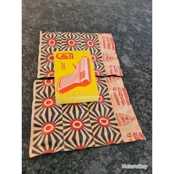 collector  pistolet a bouchons  faj  neuf  avec deux paquets amorces