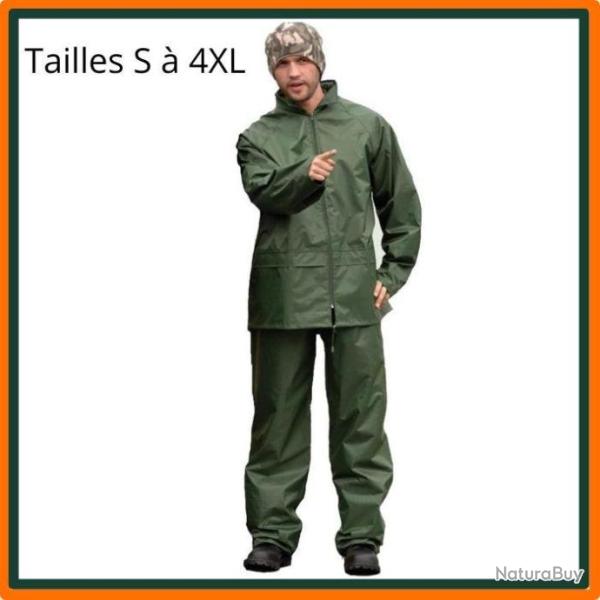 Pantalon + veste imperm�able - Vert arm�e