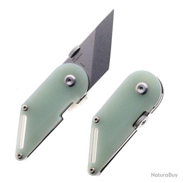 Couteau Kansept Pinkerton Dash Jade G10 Handle Tanto SW 154CM Blade IKBS Linerlock KT3045A2