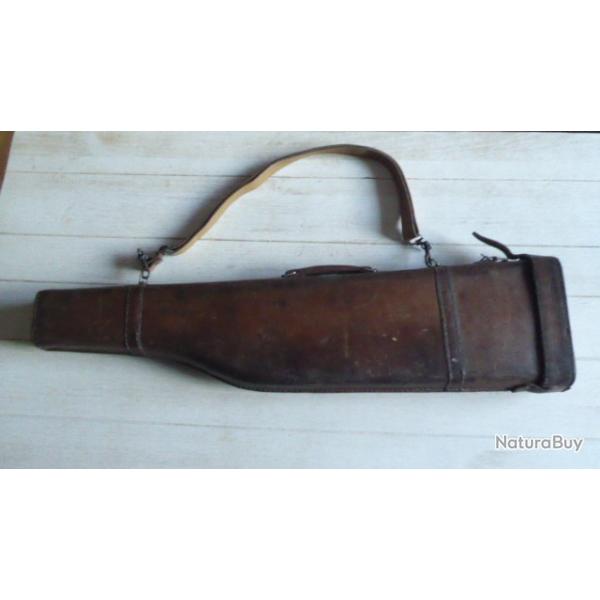 ETUI JAMBON POUR FUSIL BELLE PATINE AVEC SEPARATION INTERIEURE voir dimensions pour cal 20?