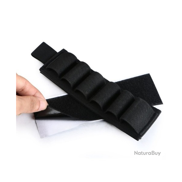 In�dit - Porte cartouches universel velcro amovible 6 tubes pour calibre 12, 16 ou 20