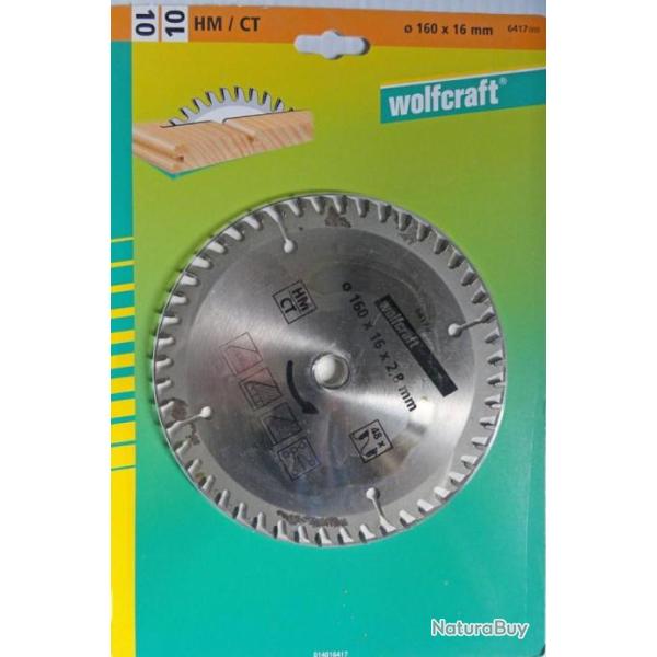 Lame De Scie Circulaire 160mm Wolfcraft Ref 6417000