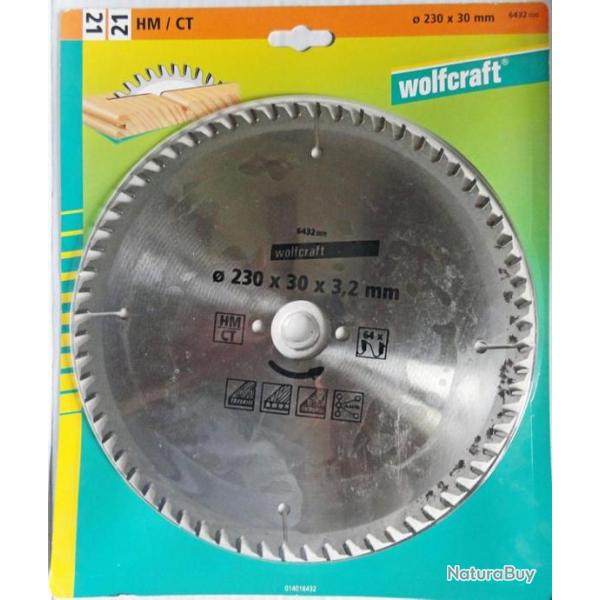Lame De Scie Circulaire 230mm Wolfcraft Ref 6432000