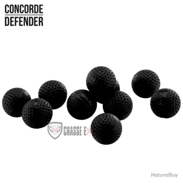 Tube de 10 Billes Caoutchouc CONCORDE DEFENDER Cal 50