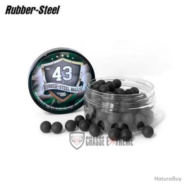 100 Billes Caoutchouc RUBBER STEEL Cal 43