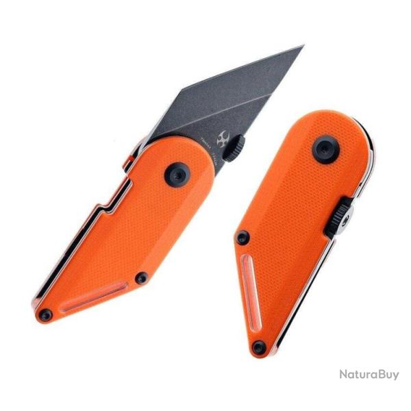 Couteau Kansept Pinkerton Dash Orange G10 Handle Tanto BW 154CM IKBS Linerlock KT3045A3