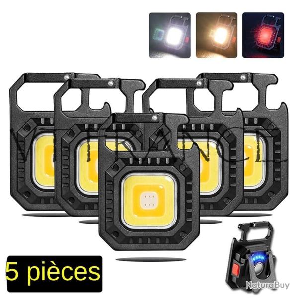 5 Porte Cle  LED COB Multifonction-D