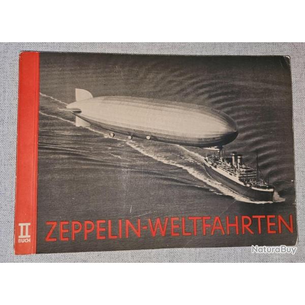 Allemagne 1936 : album photo de Zeppelin, tour du monde. Fabricant de cigarettes Greiling, Dresde.