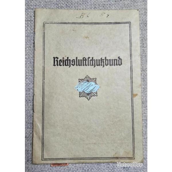 Allemagne 2e guerre mondiale - WW2 : Carnet abri anti a�rien , 1941/42