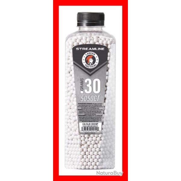 BILLES AIRSOFT 6MM 0.30G X 5050 EN BOUTEILLE