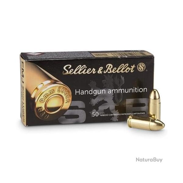 Sellier & Bellot FMJ 9x19 115grs 7.5g x50