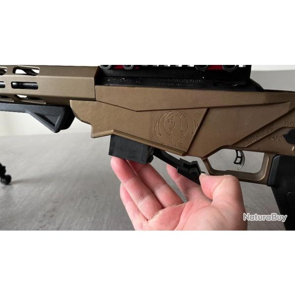 ruger prcision rimfire extension d'jecteur de chargeur noire