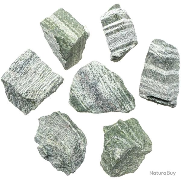 Pierres brutes chrysotile - 5 � 7 cm - Lot de 2