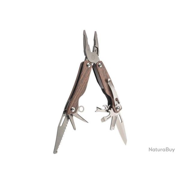 OUTIL MULTIFONCTIONS HERBERTZ 9P FACON BOIS 10CM INOX + ETUI