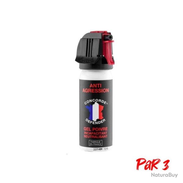A�rosol gel poivre Concorde defender Anti-agression 25 ml / Par 1 - 50 ml / Par 3