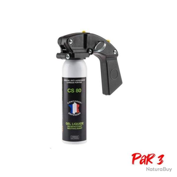 A�rosol gel Concorde defender cs 80 avec poign�e - 100 ml - 100 ml / Par 3