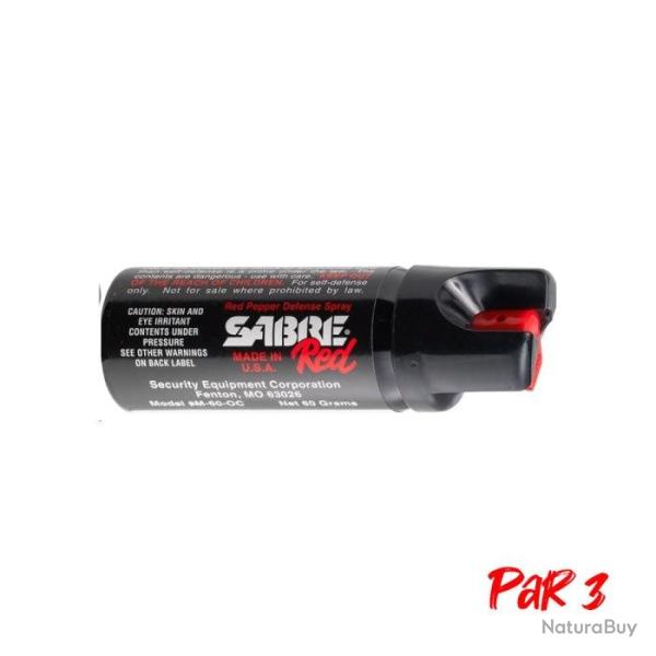 Bombe au Poivre Sabre Red 2-en-1 Magnum 60 - 60ml Par 1 - Par 3