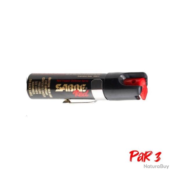 Bombe au Poivre Sabre Red 3-en-1 - 23,7ml Par 1 - Par 3