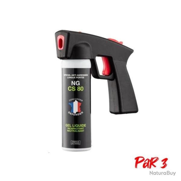 A�rosol Concorde Defender avec Poign�e Gel CS 80 - 100 ml - Nouvelle - Par 3