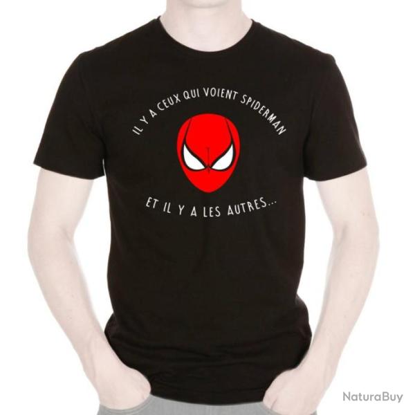 T-SHIRT - IL Y A CEUX QUI VOIENT SPIDERMAN ET IL Y A ...  Humour Dr�le Id�e cadeau No�l Anniversaire