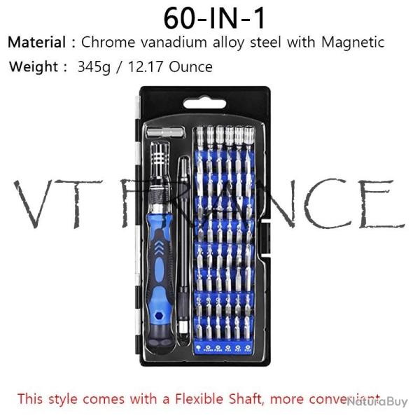 Kit Mini Tournevis Pro de Precision-60pcs