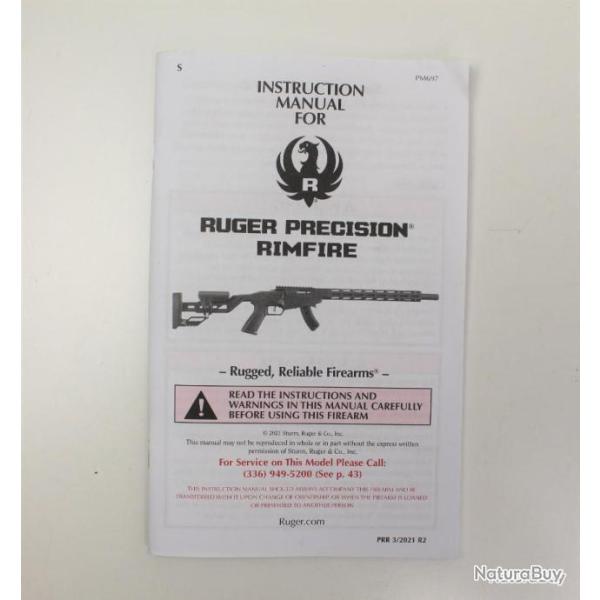 NOTICE CARABINE RUGER RIMFIRE OCCASION