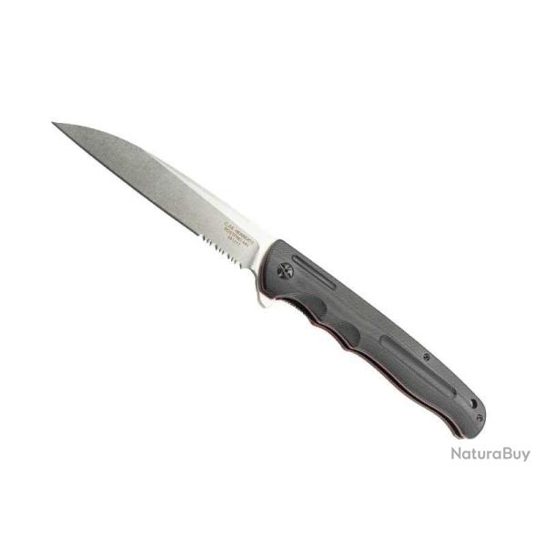 COUTEAU HERBERTZ G10 NOIR 16,5CM INOX + ETUI