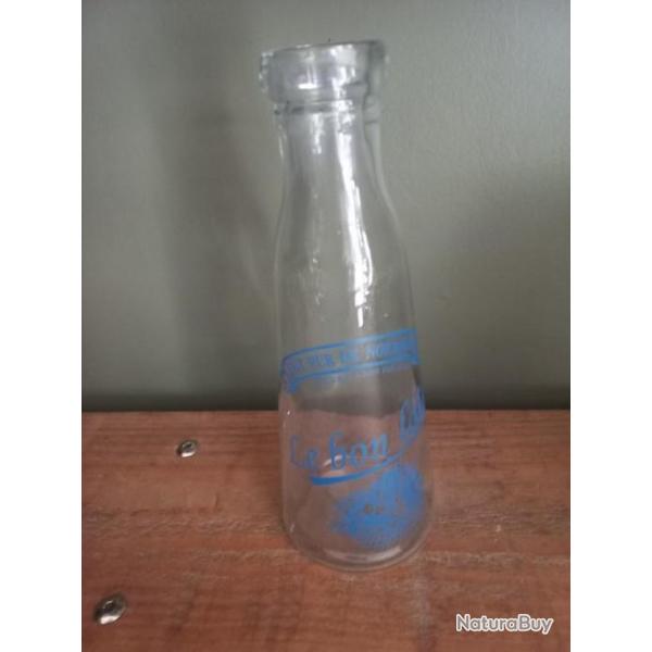 bouteille de lait  l'ancienne  , belle srigraphie !