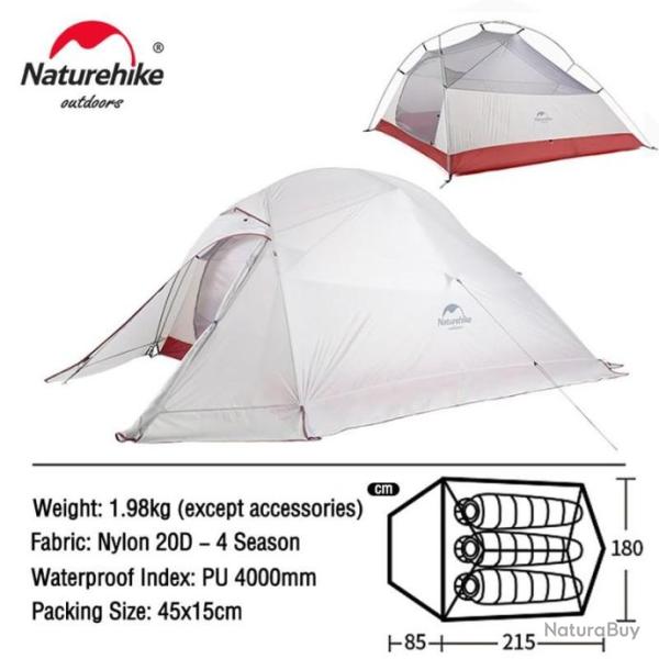 Tente de Camping Imperm�able Ultra L�g�re 3 Personnes Facile Pratique 4 saisons Haute Qualit�