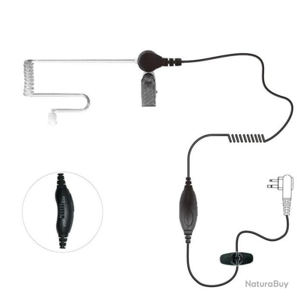 Oreillette Discr�te Avec Tube Acoustique Bodyguards Et VOX - Connectique Type Motorola M1