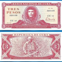 Cuba 3 Pesos 1984 Che Guevara Billet Peso NEUF