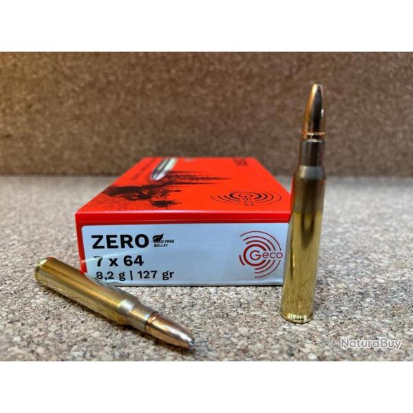 1 Boite DE 20 CARTOUCHES GECO 7X64 ZERO 8.2 GR