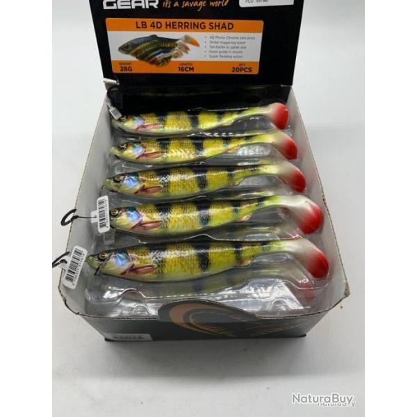 Leurre de p�che souple LB 4D Herring Shad 16cm 28g